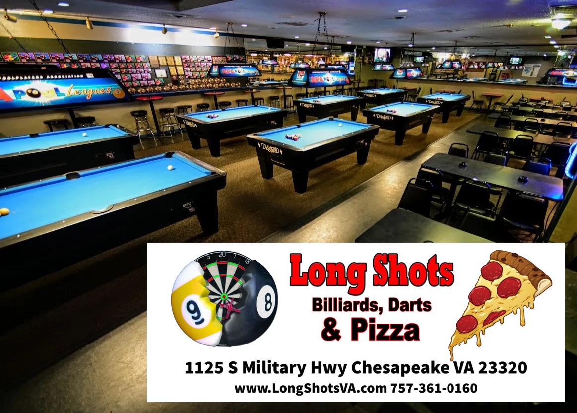 Longshots pool hall exterior/interior