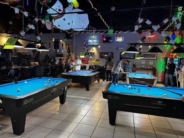 The Office Lounge pool hall exterior/interior