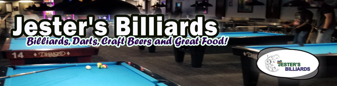 Jester's Billiards pool hall exterior/interior