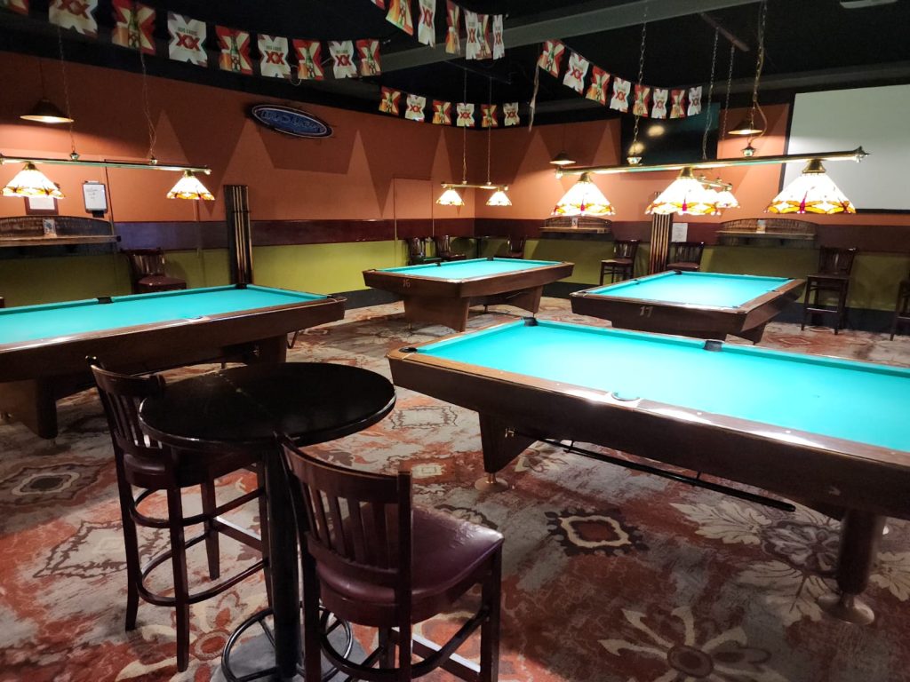 Fantasia Billiards pool hall exterior/interior