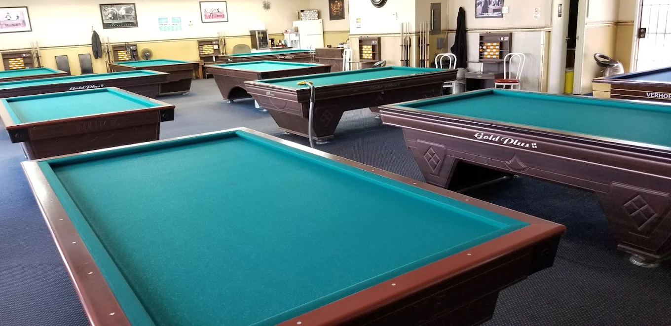 JJ Billiard pool hall exterior/interior