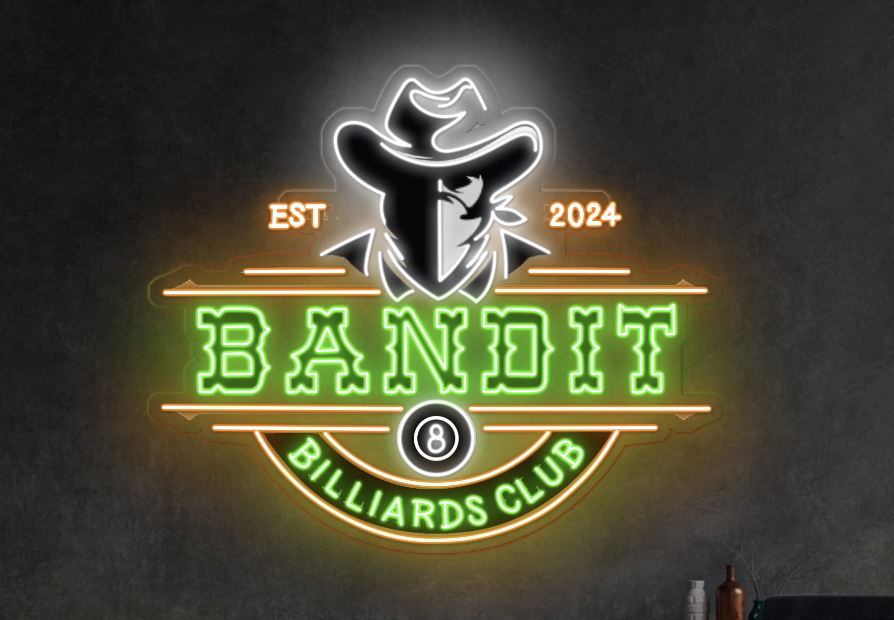 Bandit Billiards Club pool hall exterior/interior