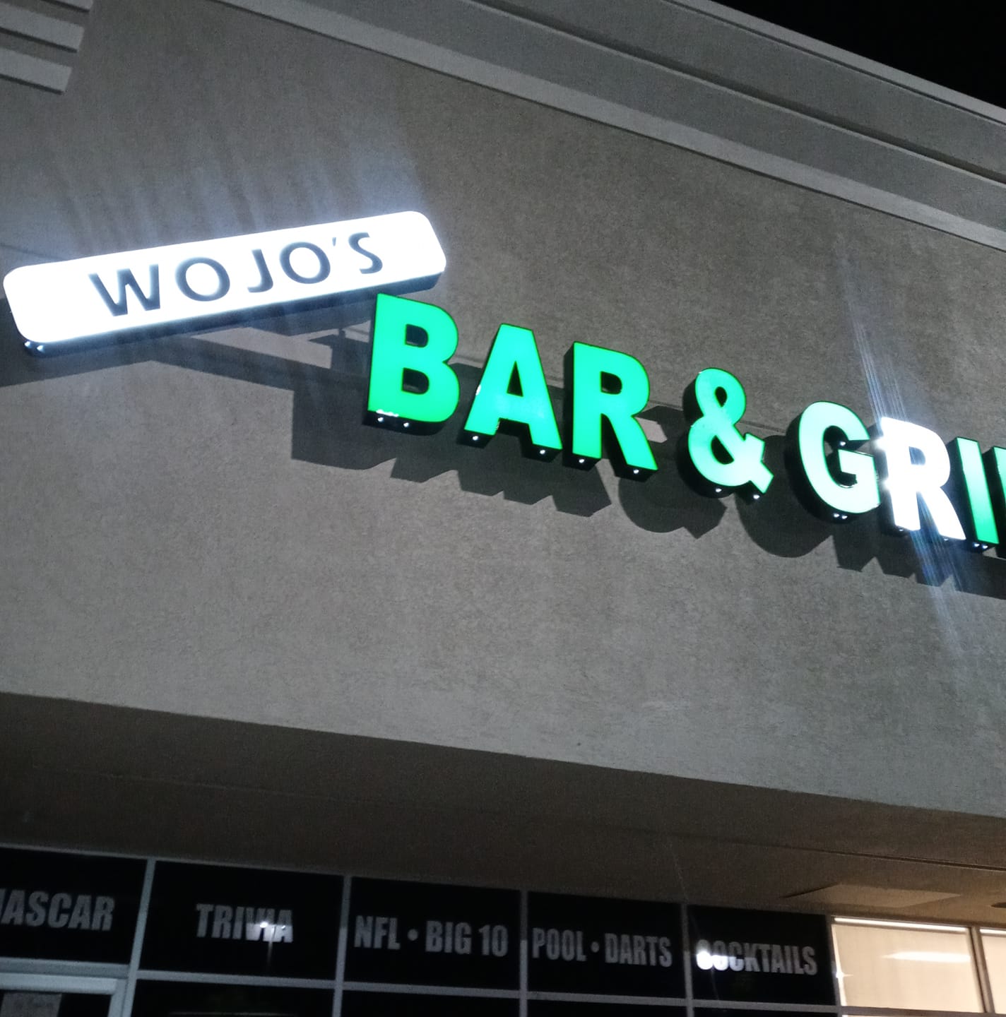 Wojo's Bar and Grill pool hall exterior/interior