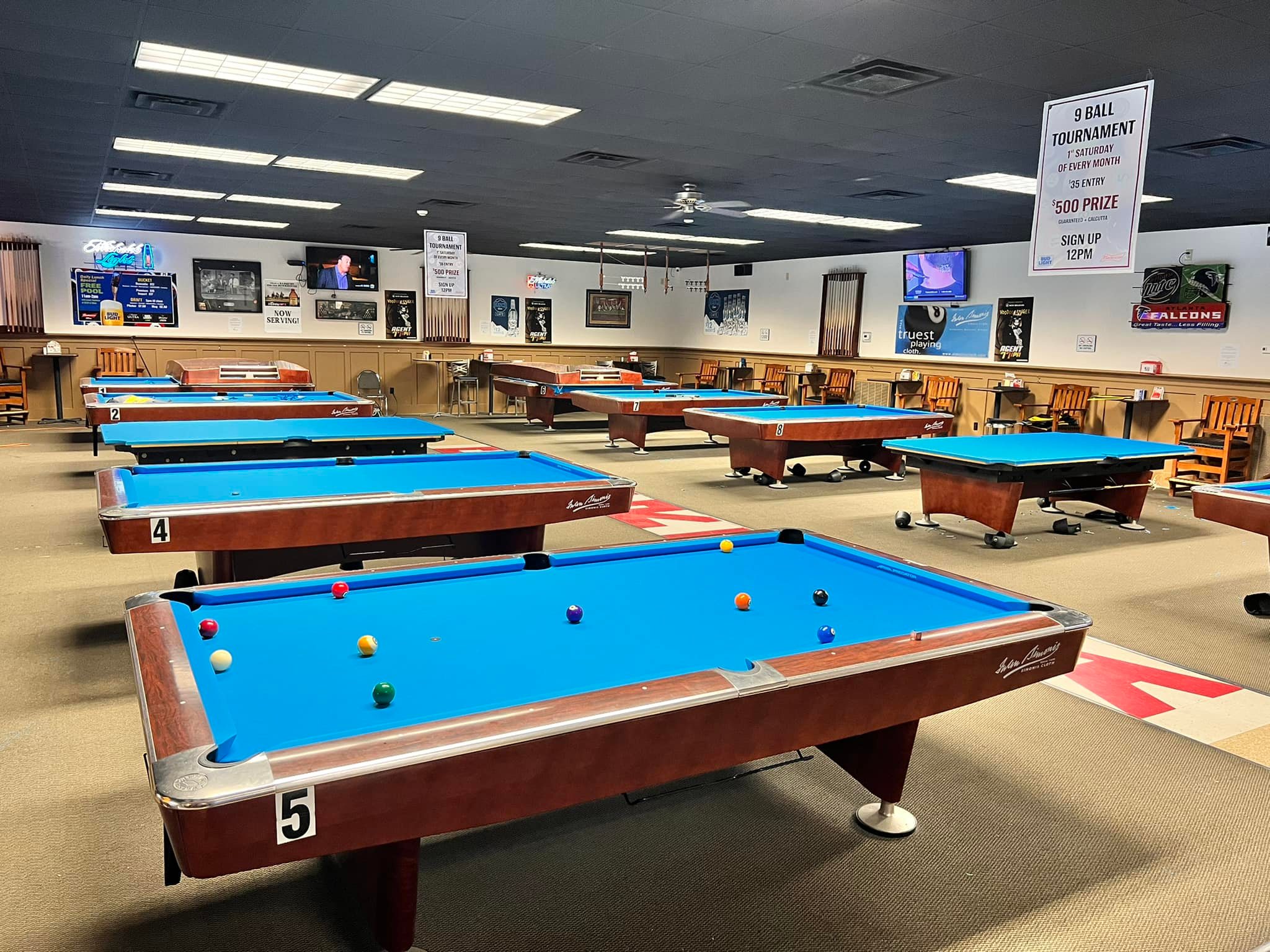 Rack & Grill 2 pool hall exterior/interior