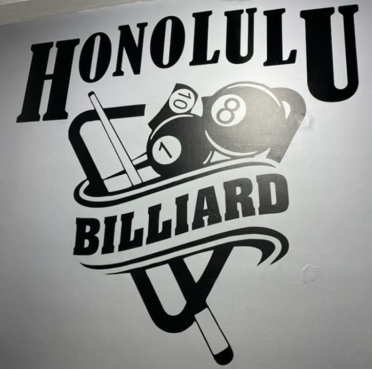 Honolulu Billiards pool hall exterior/interior
