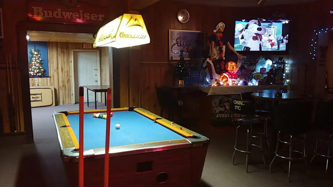Adrian's Club pool hall exterior/interior