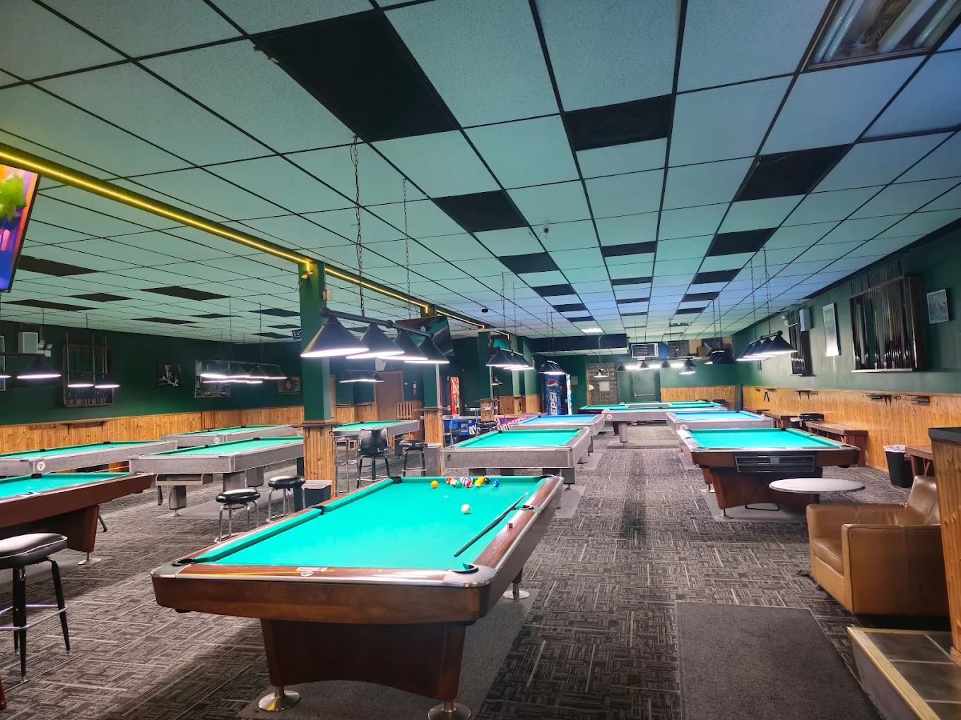Leila's Grand Billiards pool hall exterior/interior