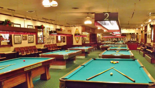 Bonnie's IBC pool hall exterior/interior