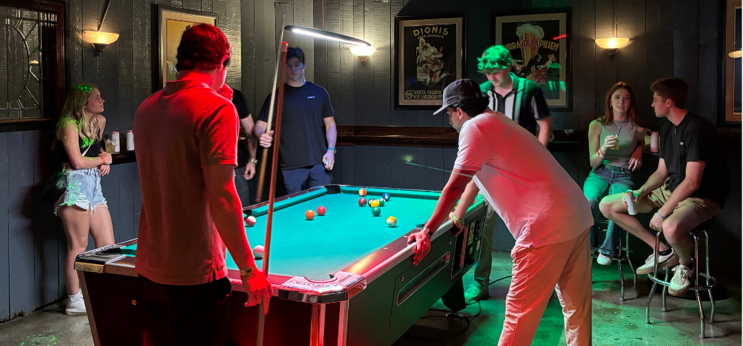 The Original Mother's pool hall exterior/interior