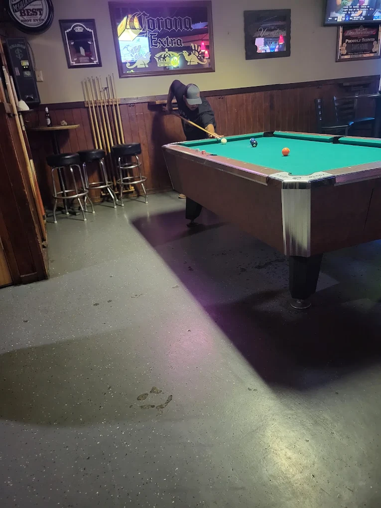 The Dawg House Pub pool hall exterior/interior
