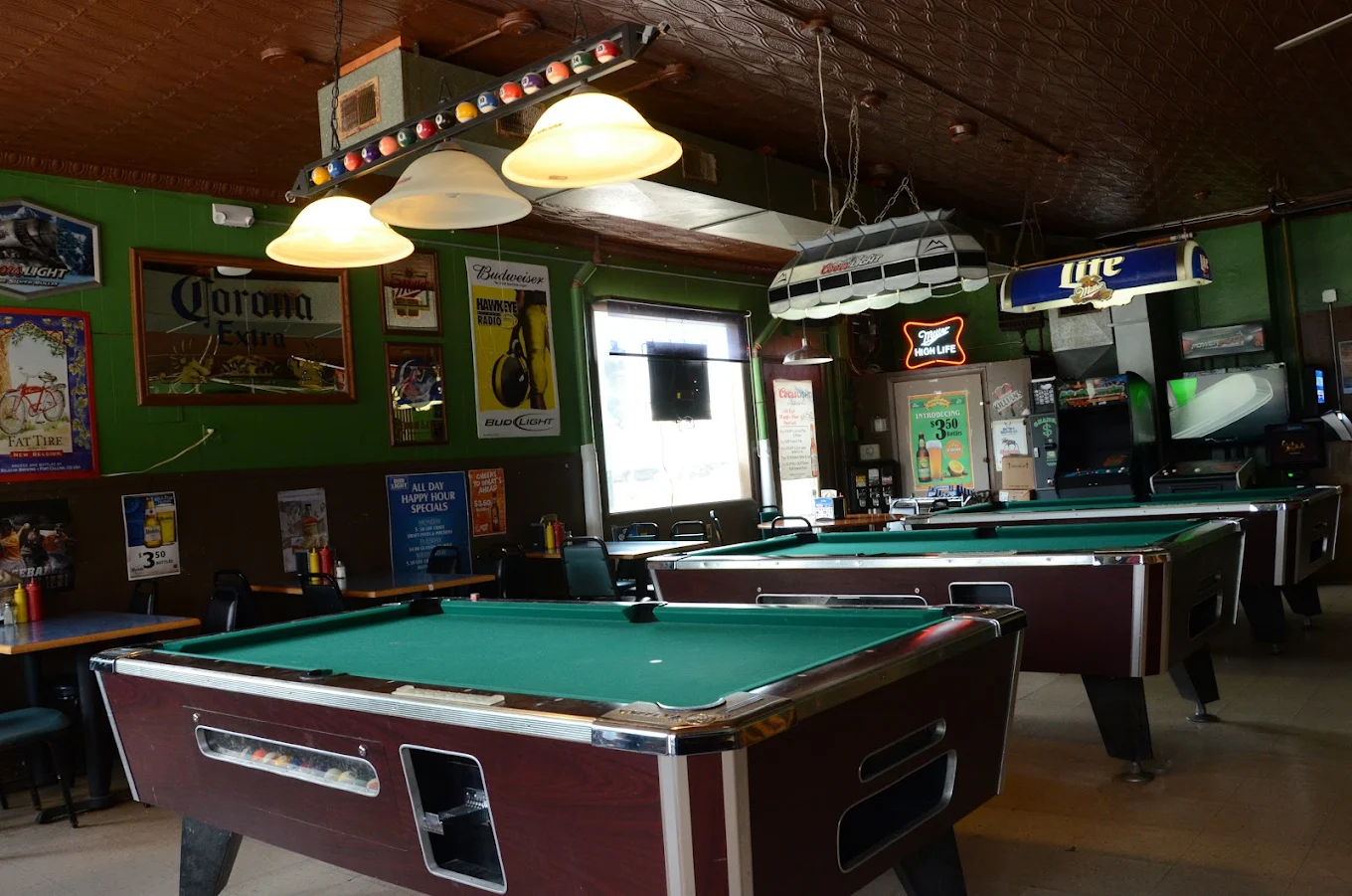 Hilltop Tavern, LTD. pool hall exterior/interior