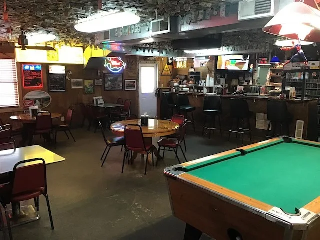 Baxa's Sutliff Store & Tavern pool hall exterior/interior