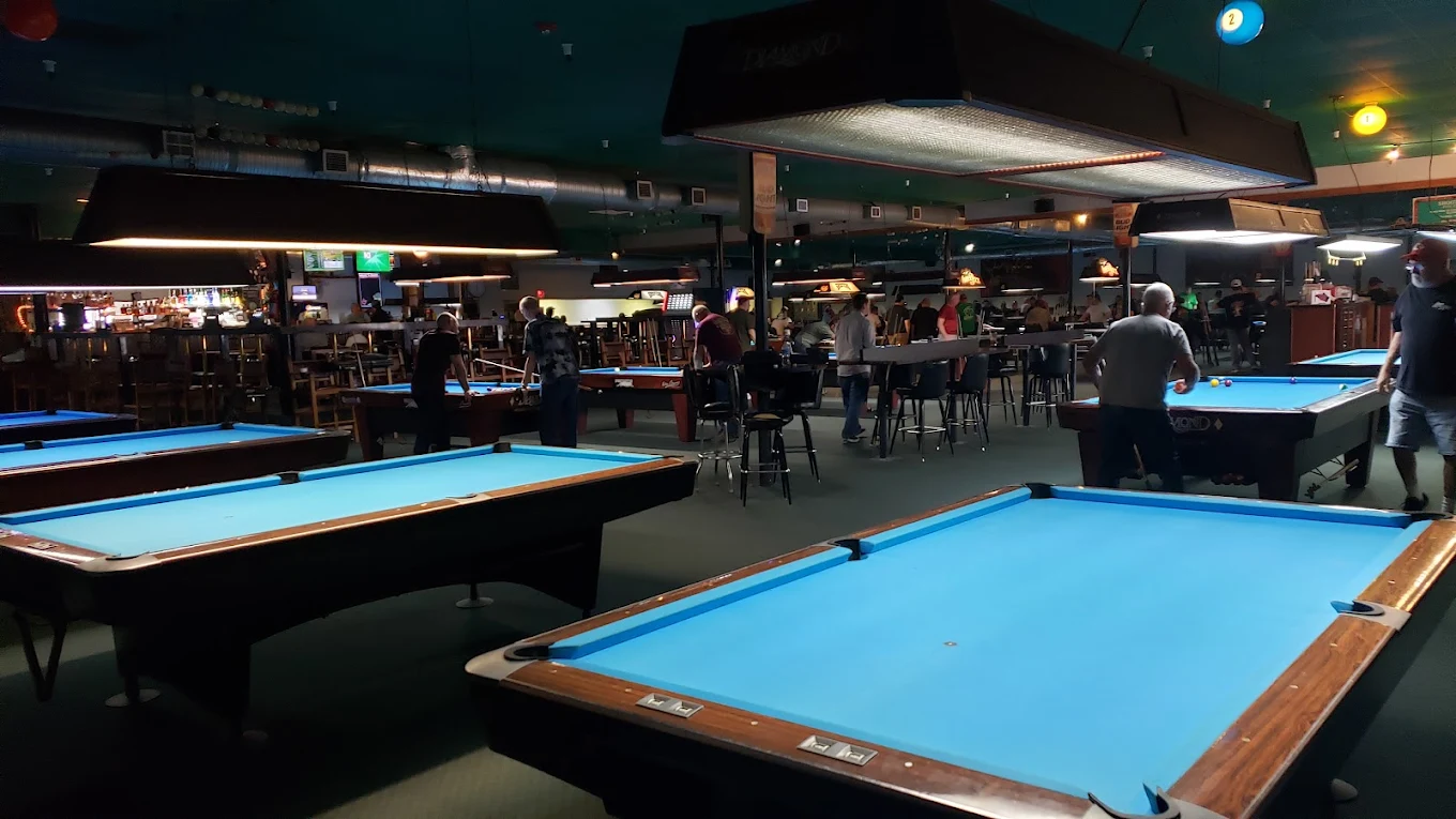 Shooters pool hall exterior/interior
