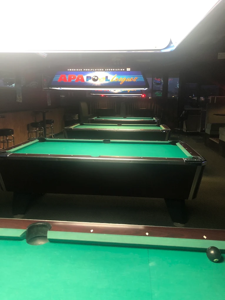 Sunset Billiards pool hall exterior/interior