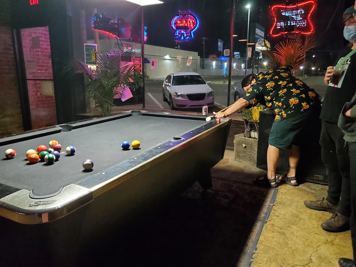 Lucky's Everyday pool hall exterior/interior