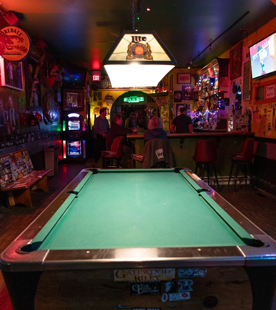 The Green Lantern Bar pool hall exterior/interior