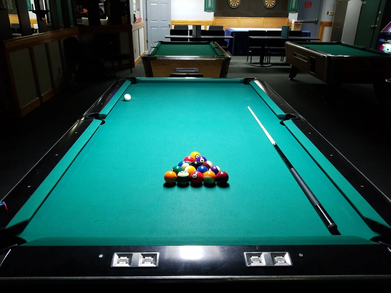 White Diamond Billiards pool hall exterior/interior