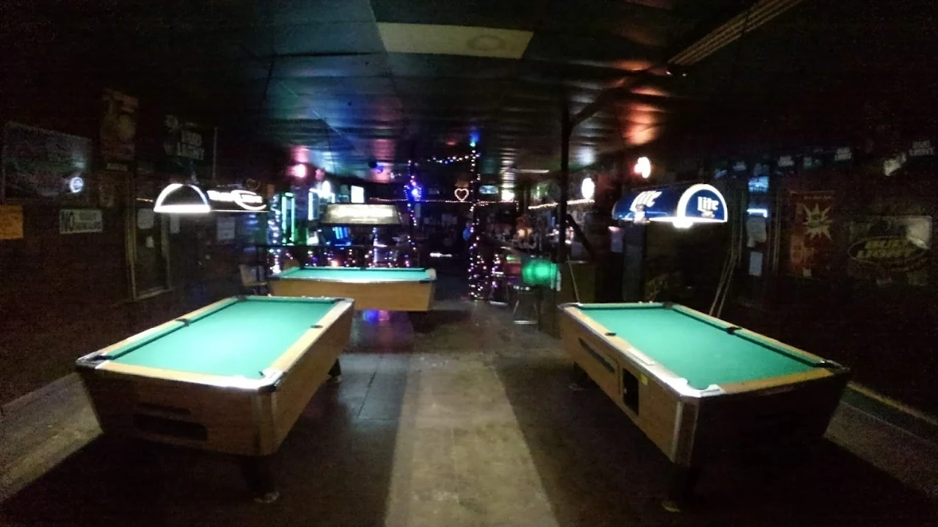 The Brass Rail pool hall exterior/interior