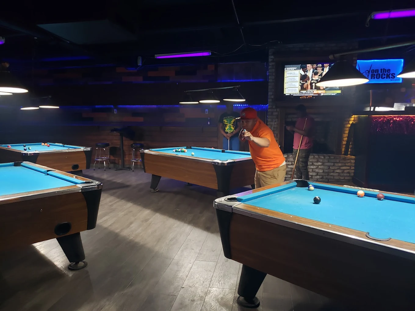 On The Rocks pool hall exterior/interior