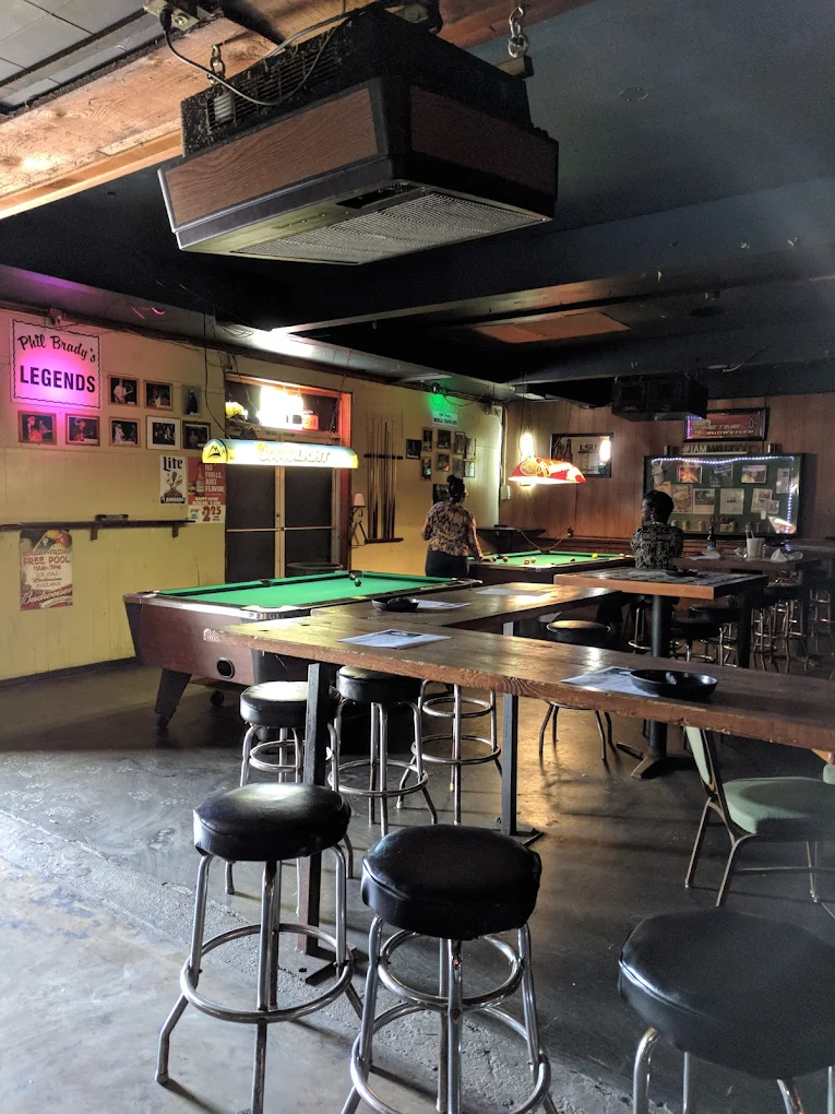 Phil Brady's Bar pool hall exterior/interior