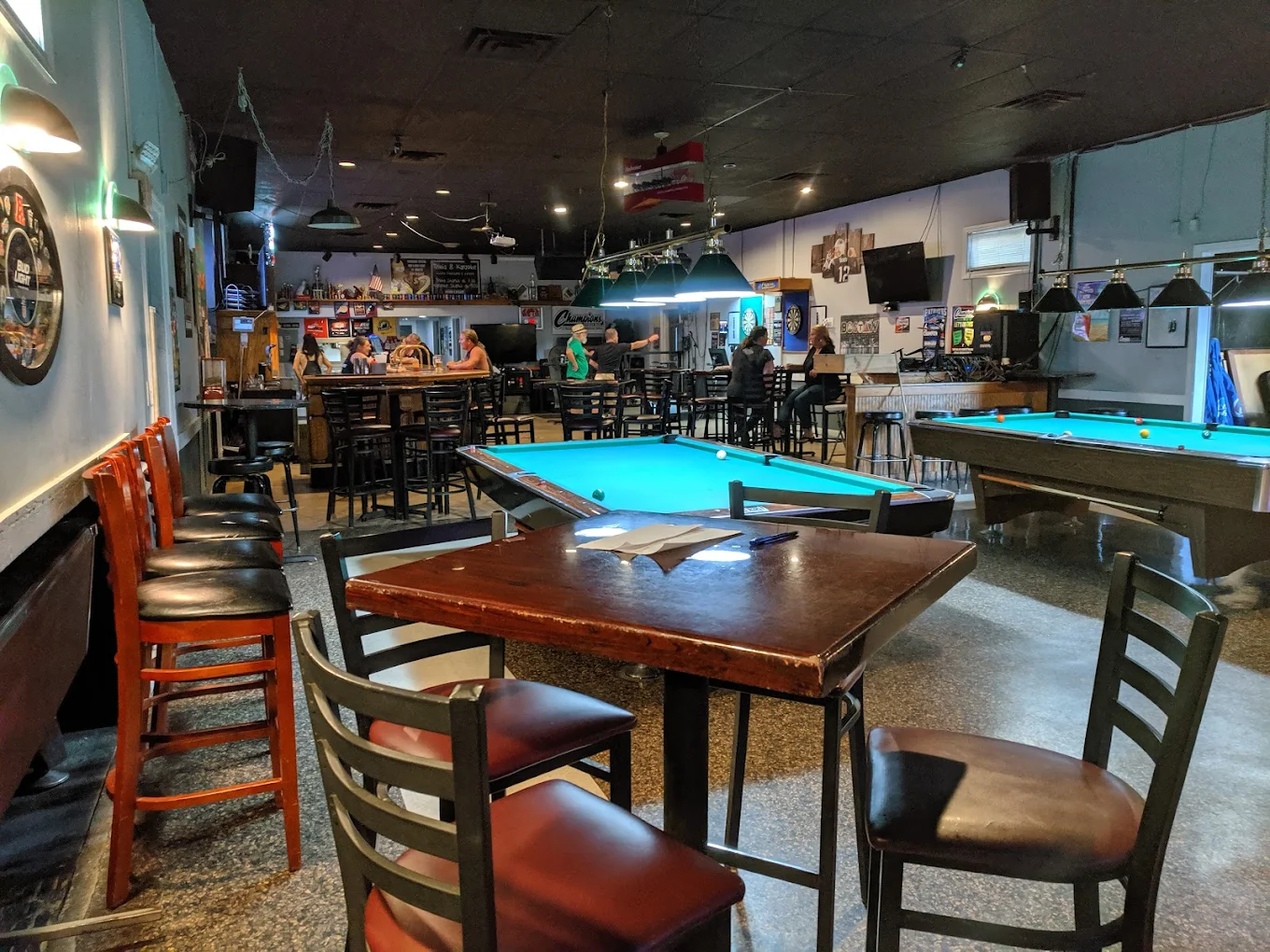 Champions Sports Bar pool hall exterior/interior