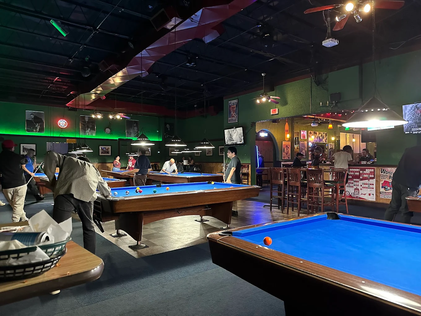 Legends pool hall exterior/interior