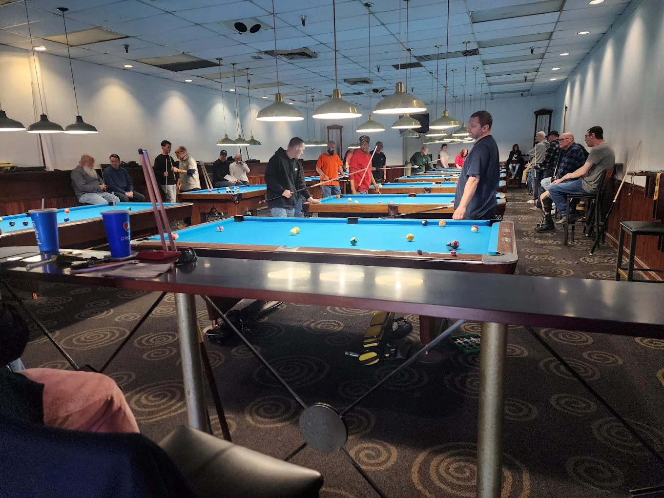 Baltimore Billiards Southwest pool hall exterior/interior