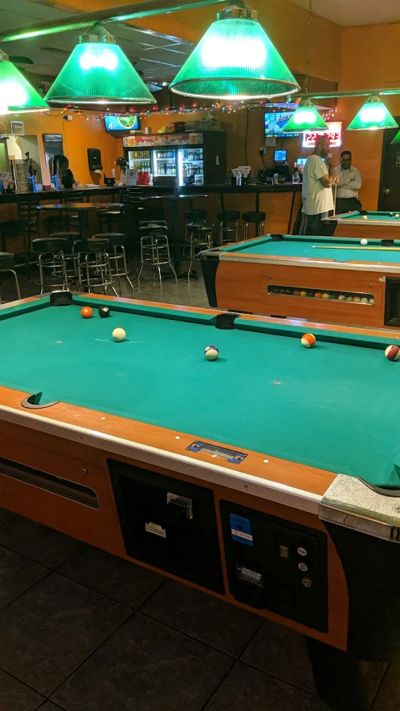 B&G Tavern pool hall exterior/interior