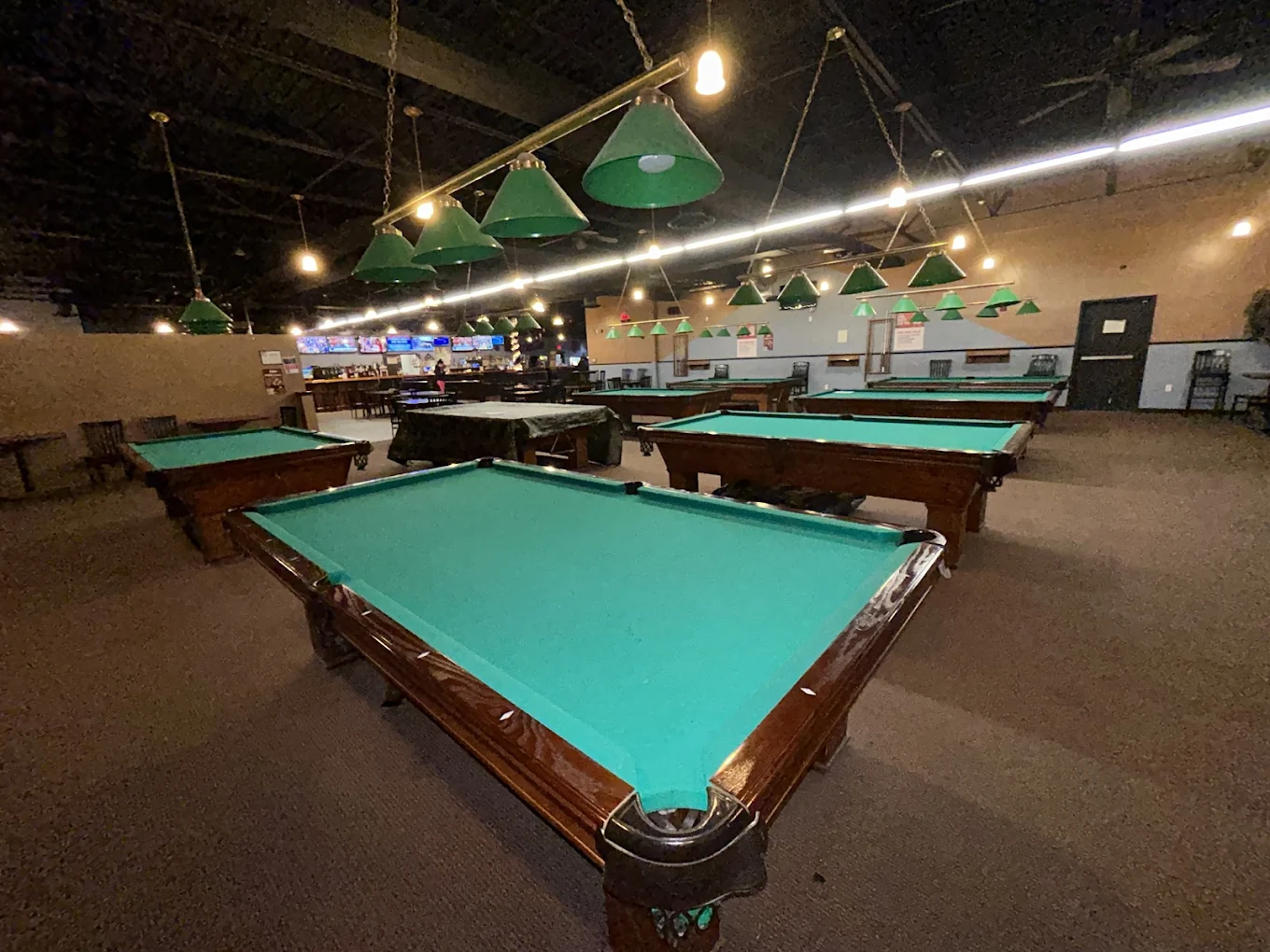 Breakaway Billiards pool hall exterior/interior
