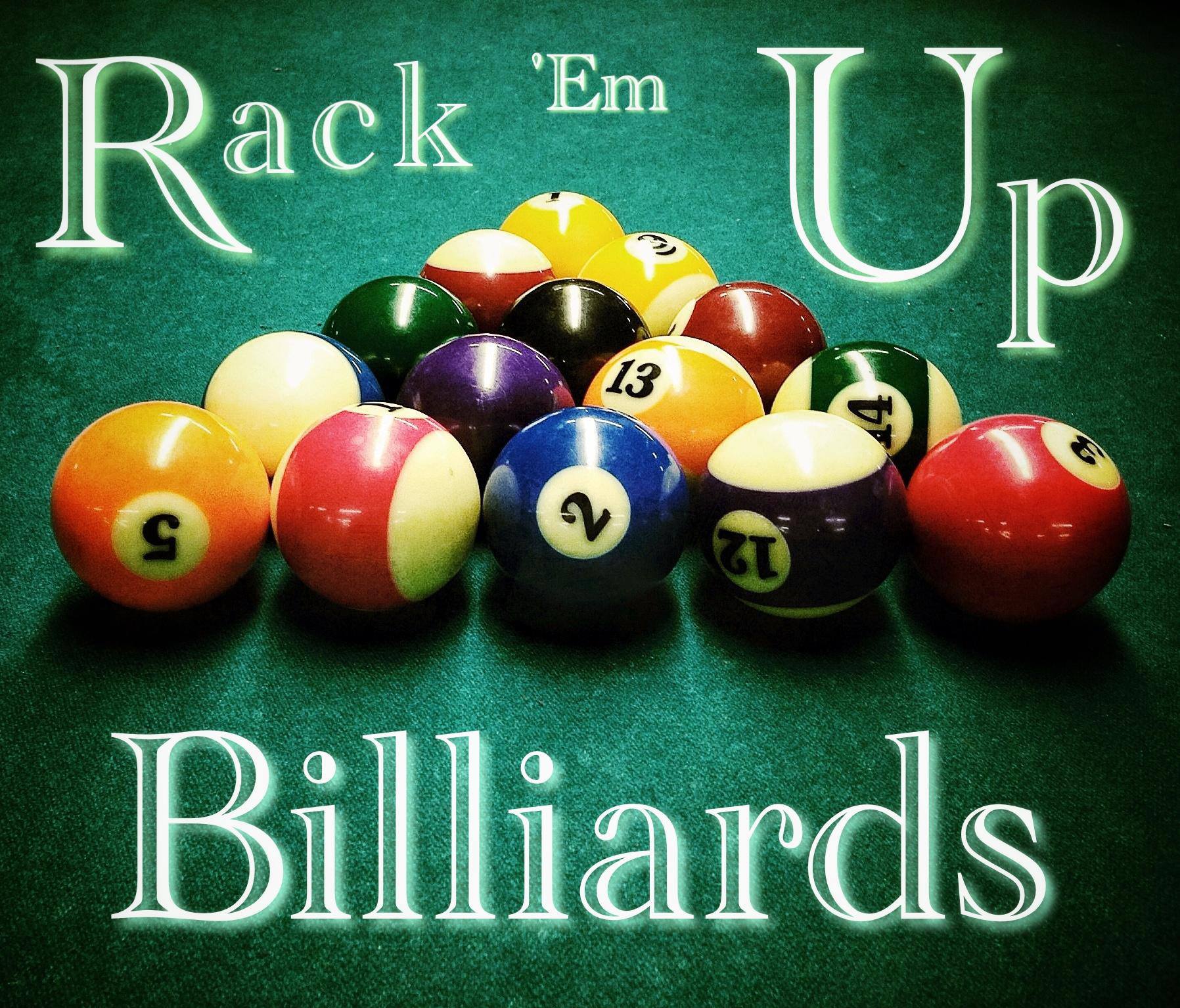 Rack 'Em Up Billiards pool hall exterior/interior