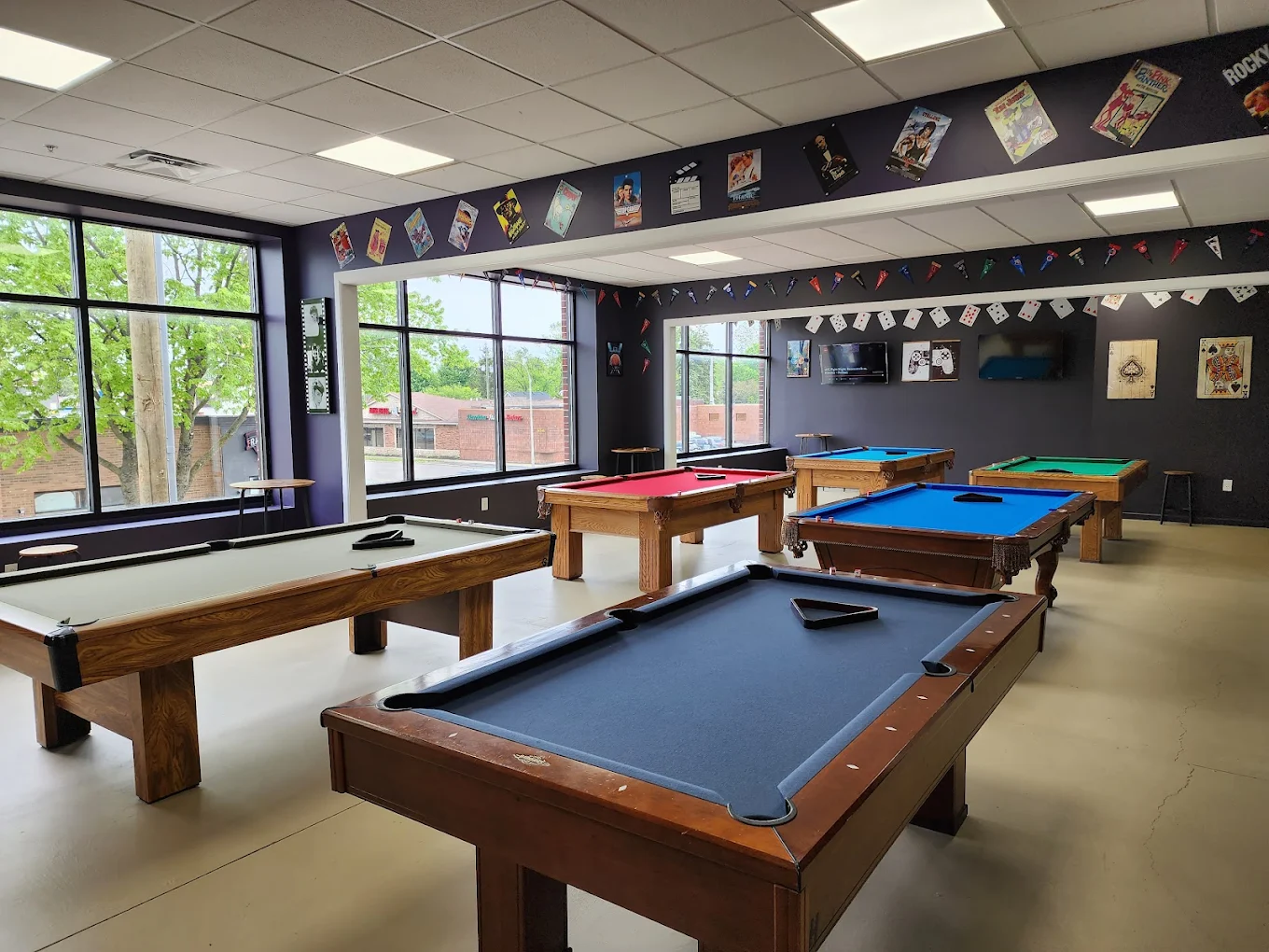 The Corner Pocket pool hall exterior/interior