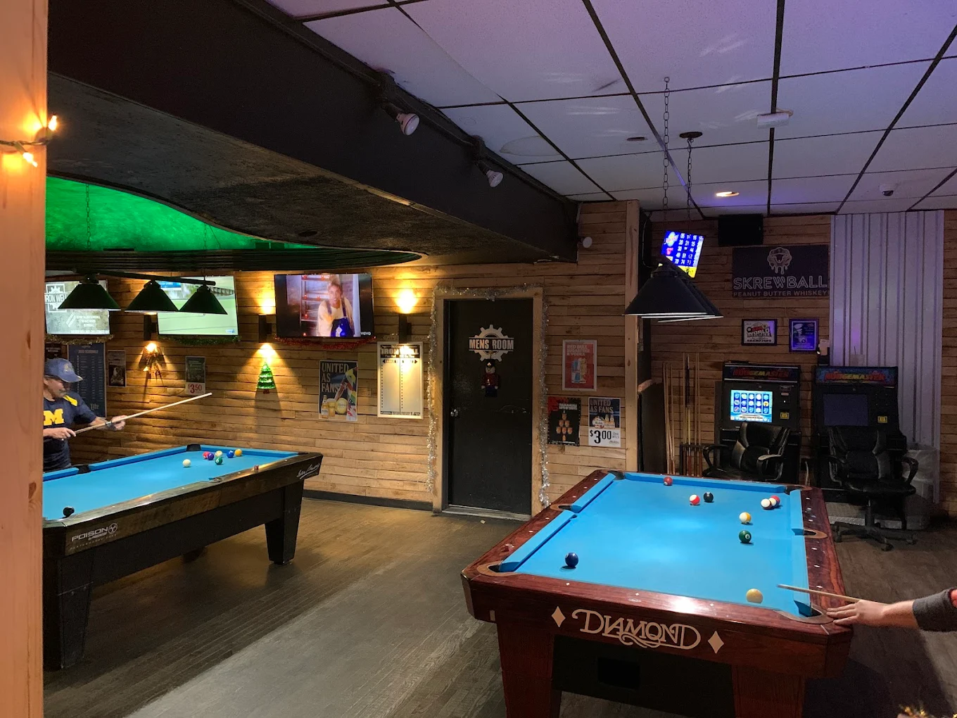 The Iron Well pool hall exterior/interior