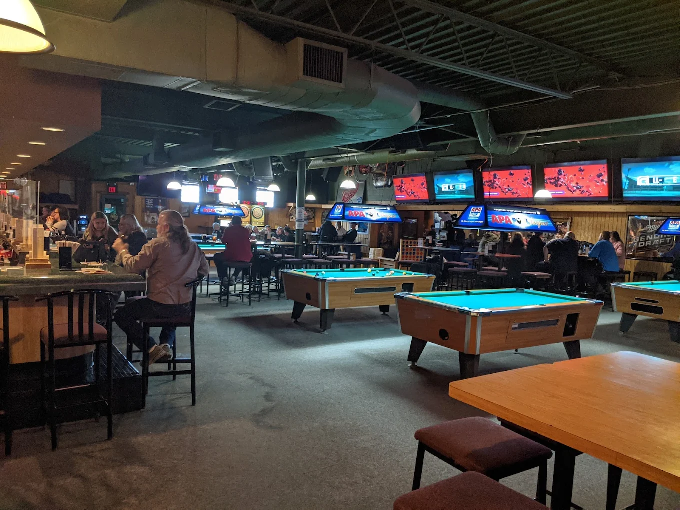 Strykers Bar & Grill pool hall exterior/interior