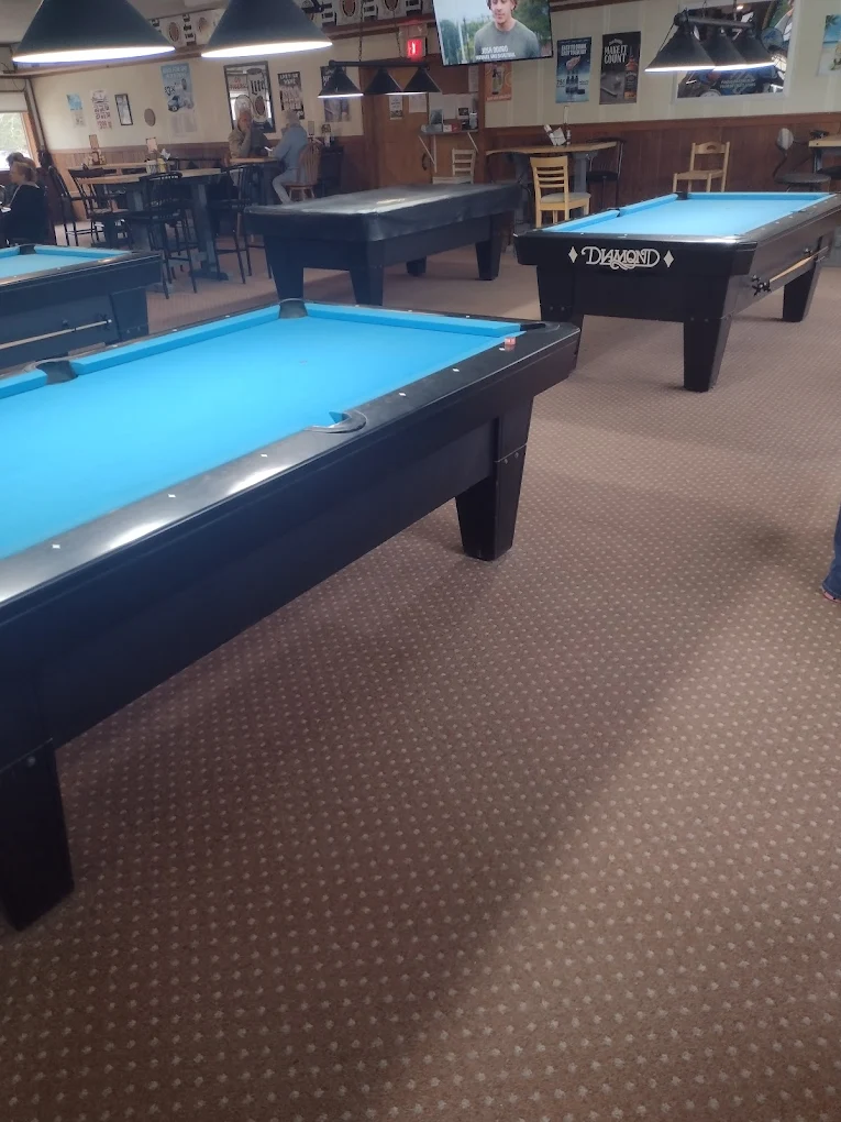 Fallen Timbers pool hall exterior/interior