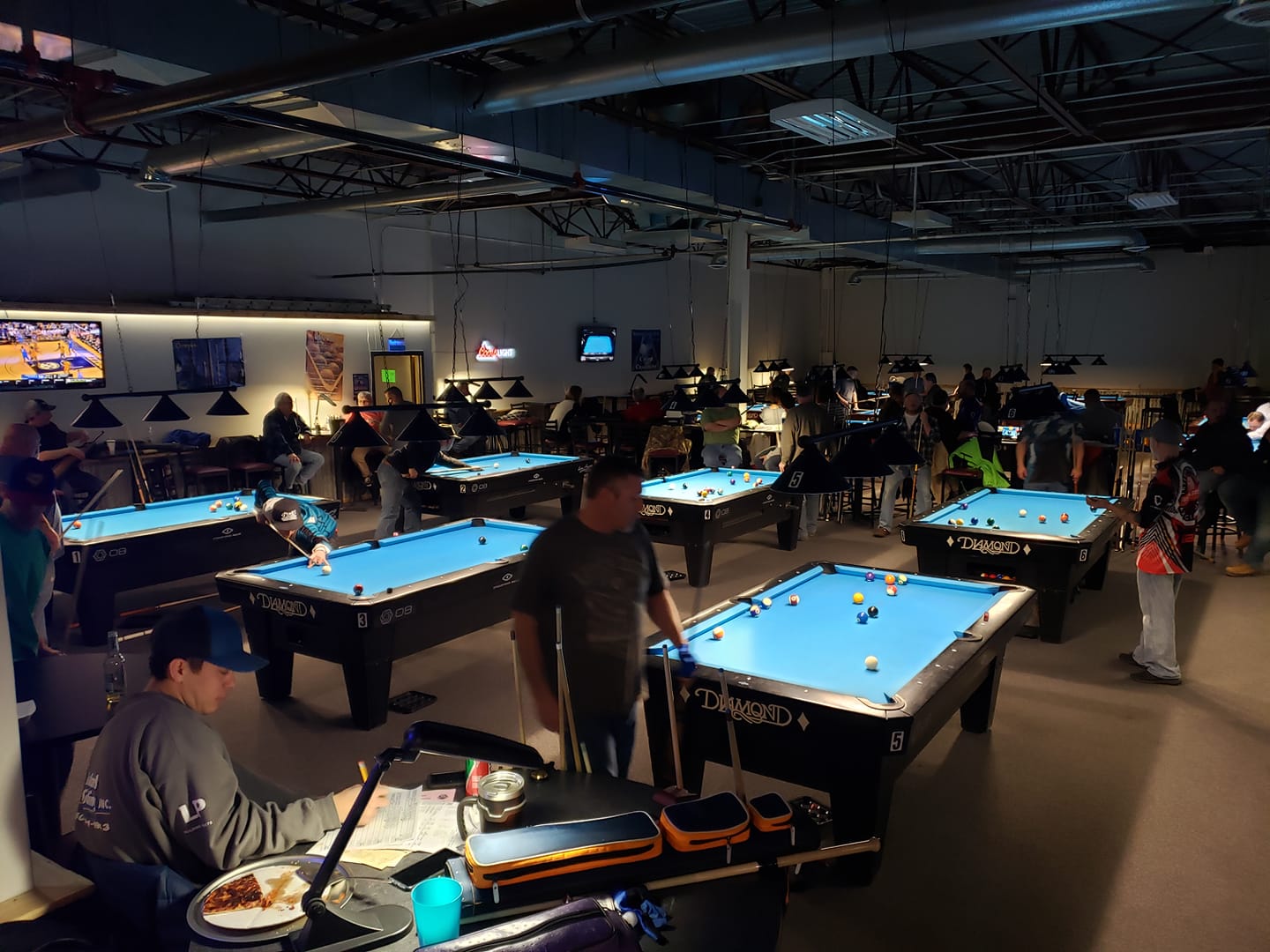 Twin City Billiards pool hall exterior/interior