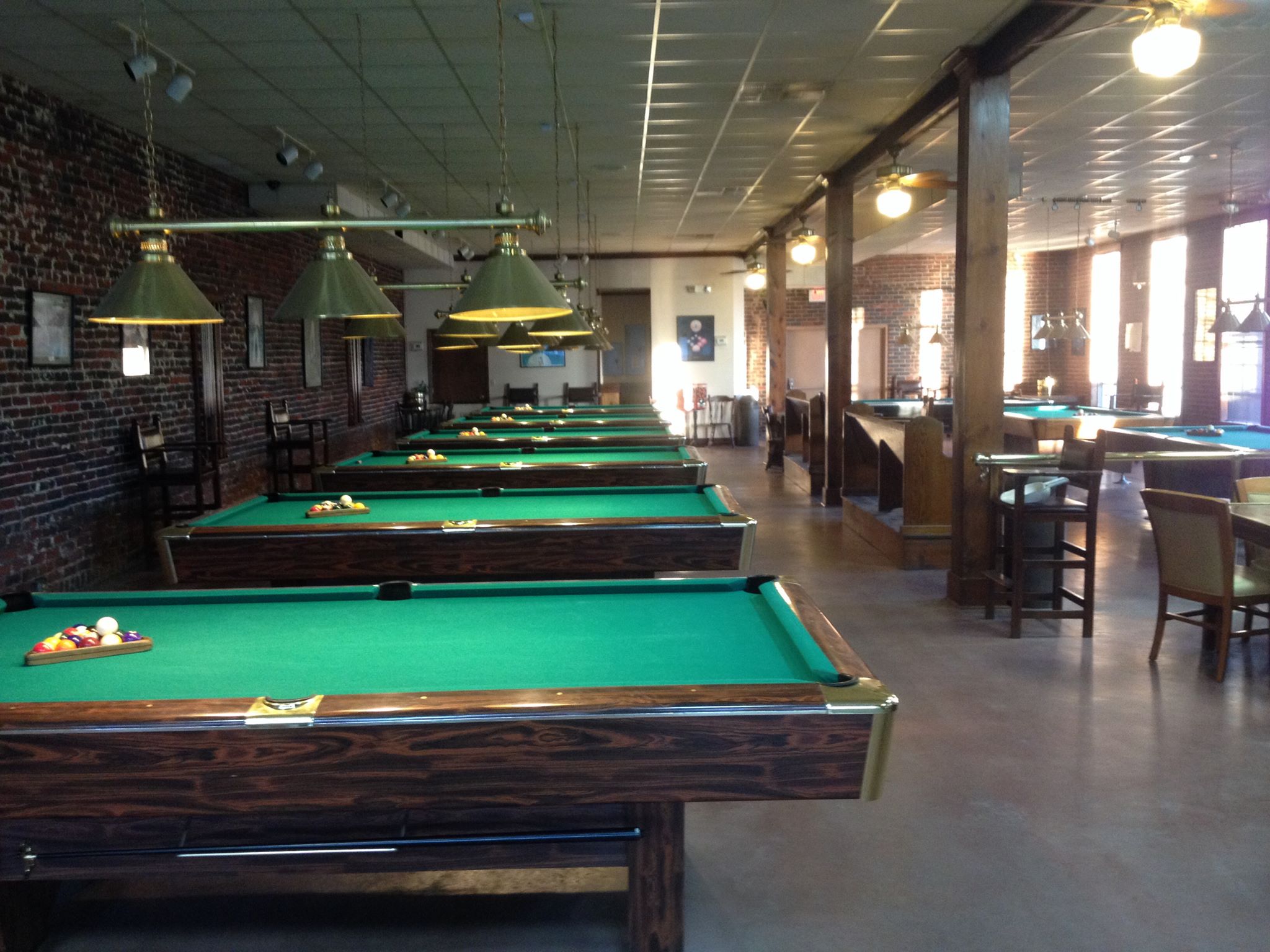 Southern Billiards pool hall exterior/interior