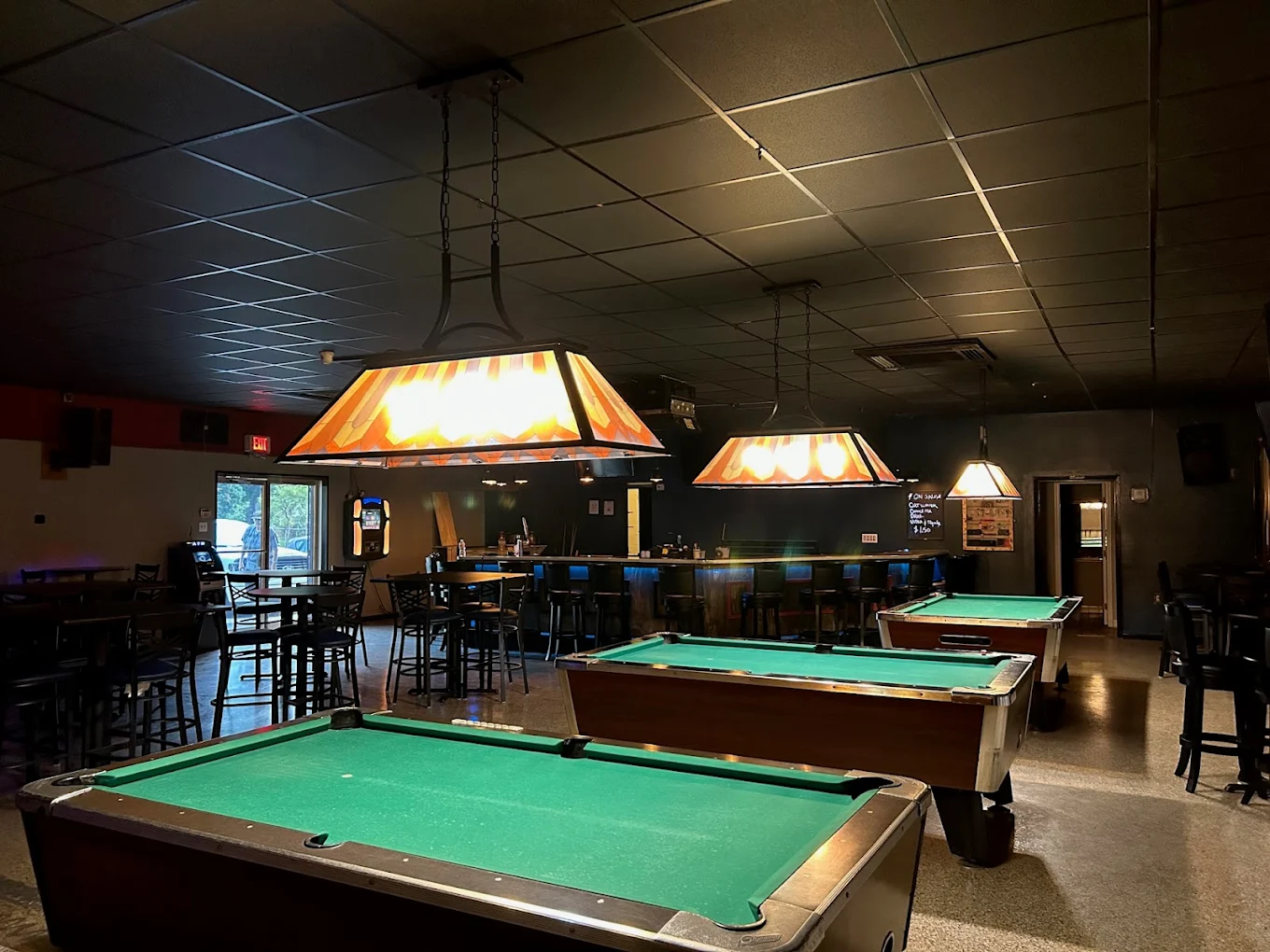 Bucks Place pool hall exterior/interior