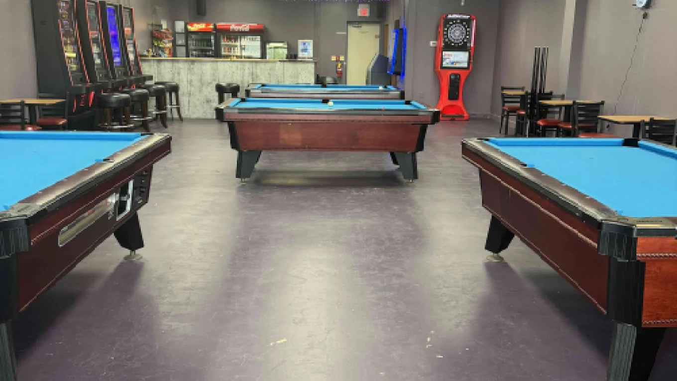 Royalty Billiards pool hall exterior/interior