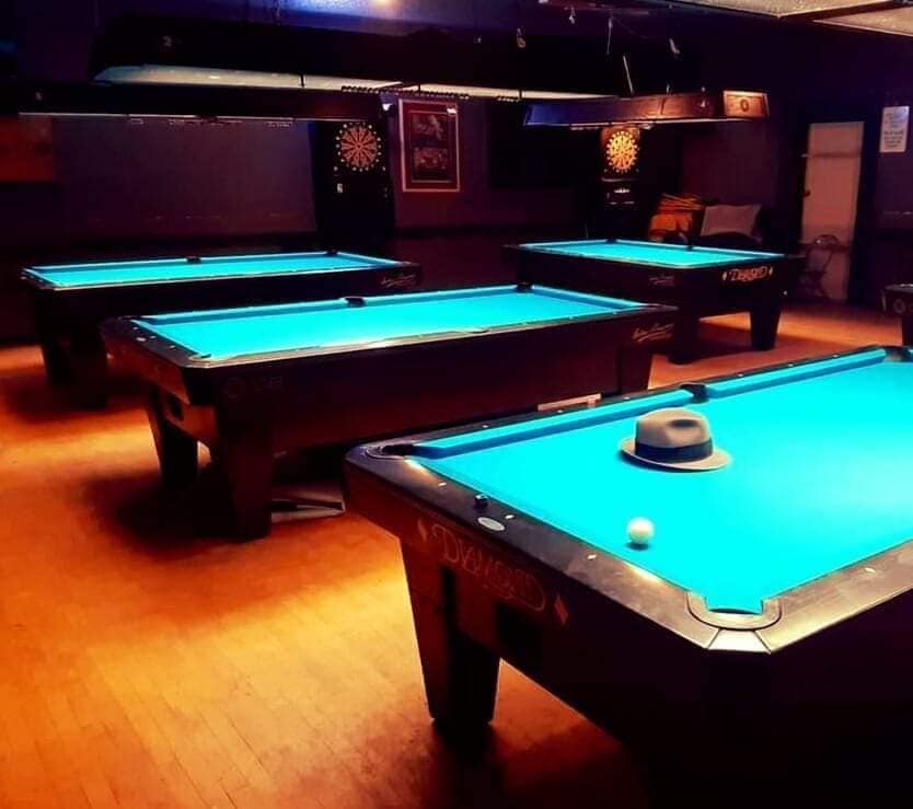 Silver Bow Athletic Club pool hall exterior/interior
