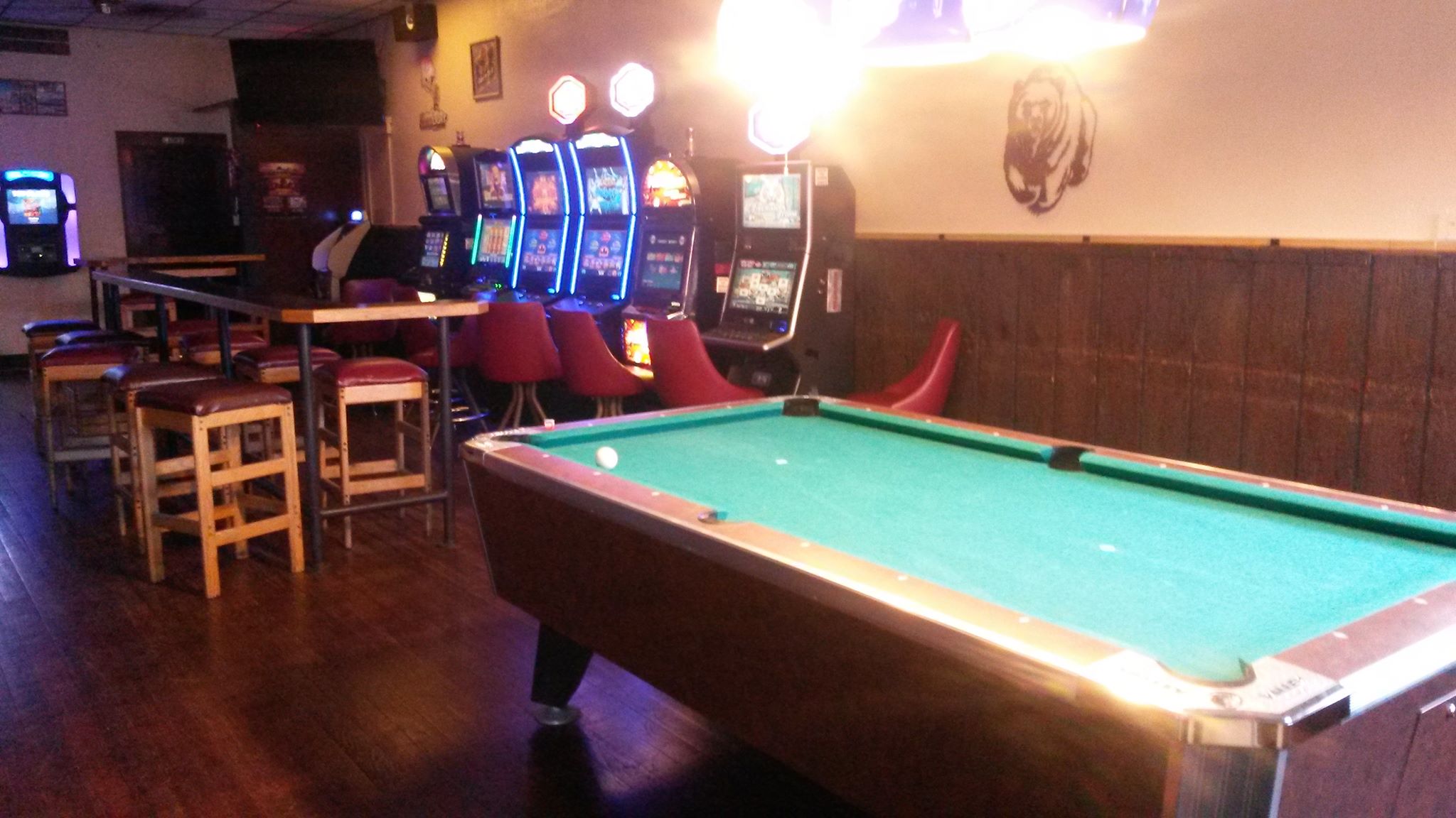 Oasis Bar pool hall exterior/interior