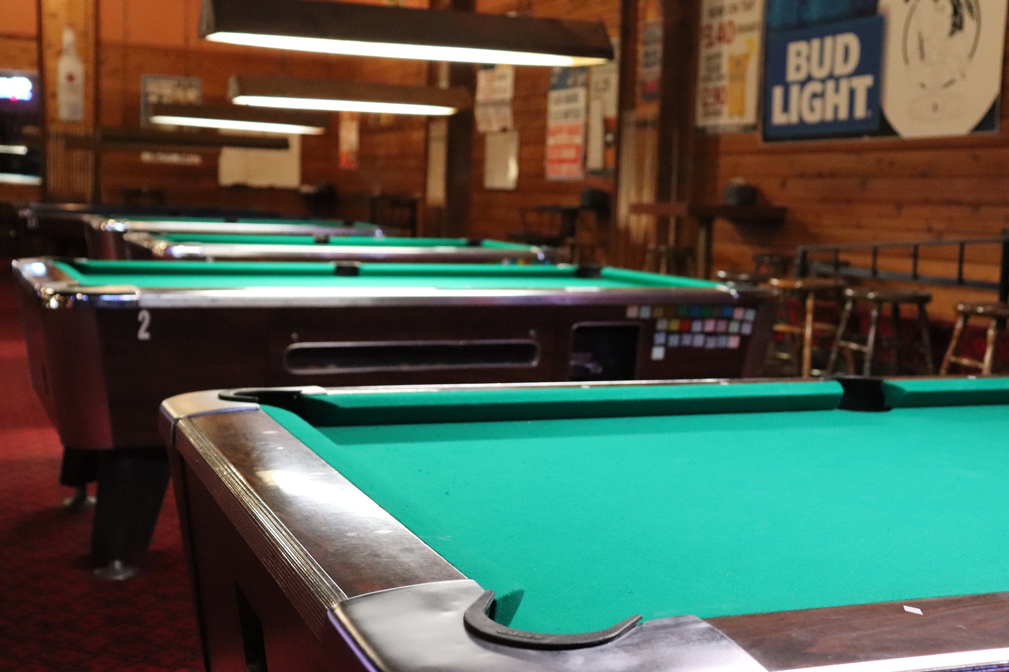 Big John's Billiards pool hall exterior/interior