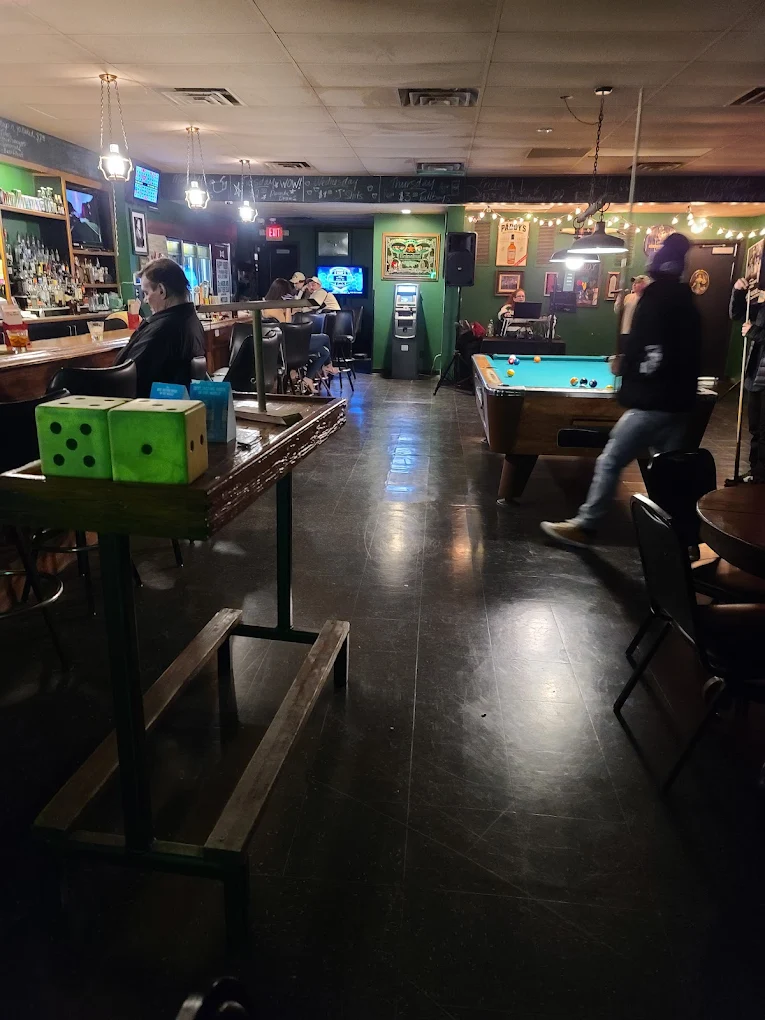 Turf Club pool hall exterior/interior