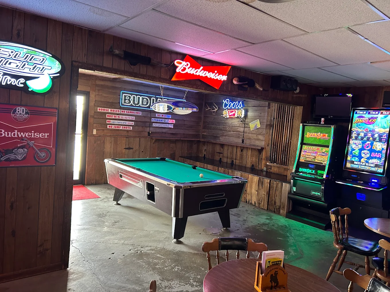 Ponderosa Lounge pool hall exterior/interior