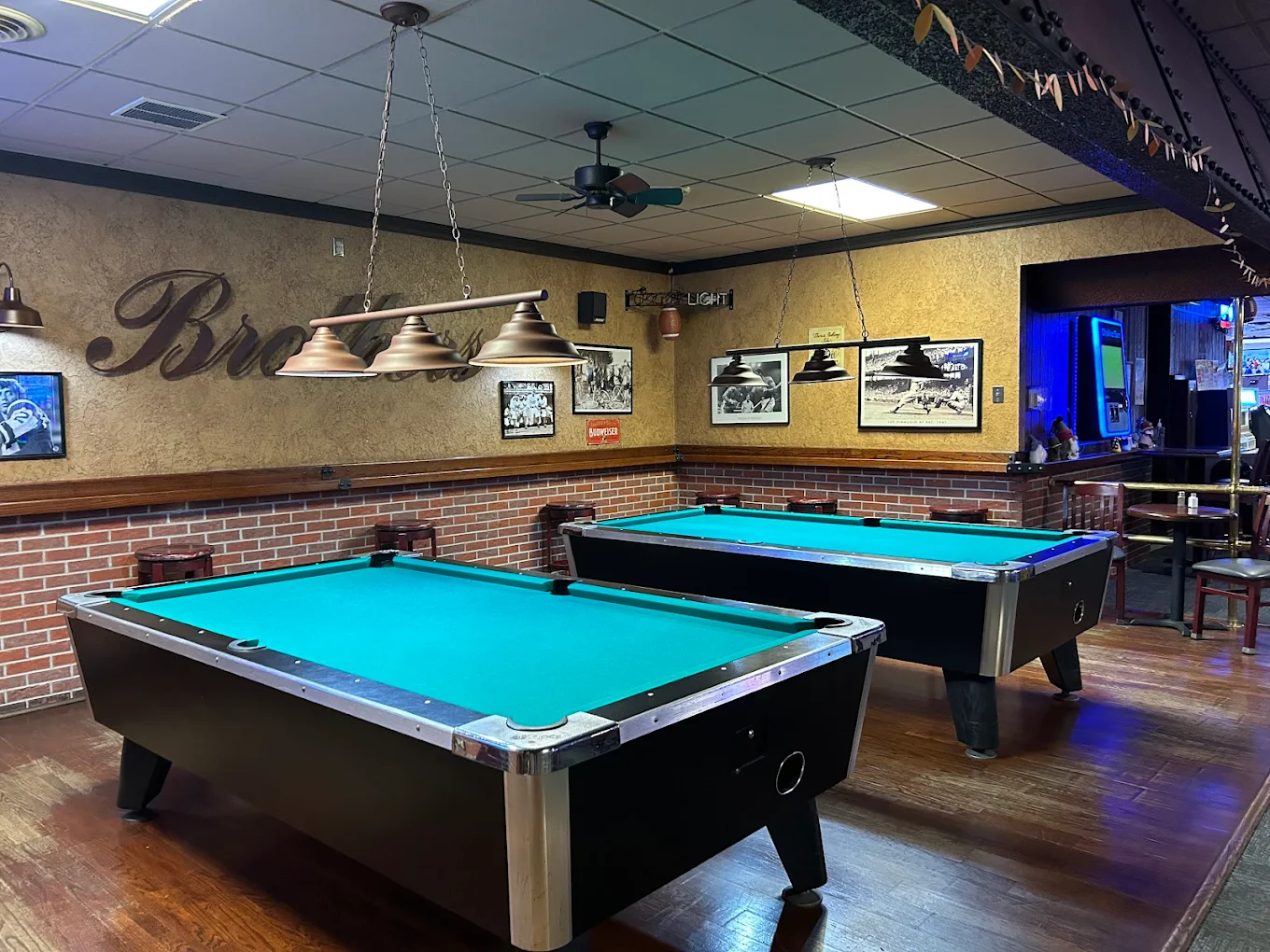 Brothers Tavern pool hall exterior/interior
