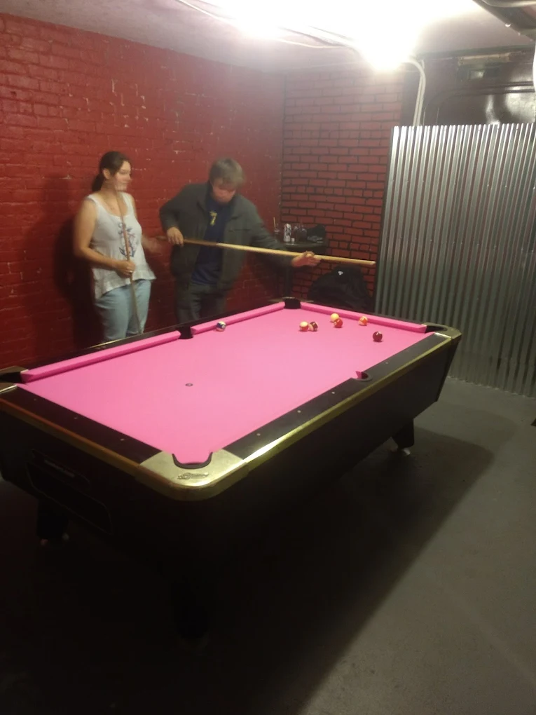 The Church Key pool hall exterior/interior
