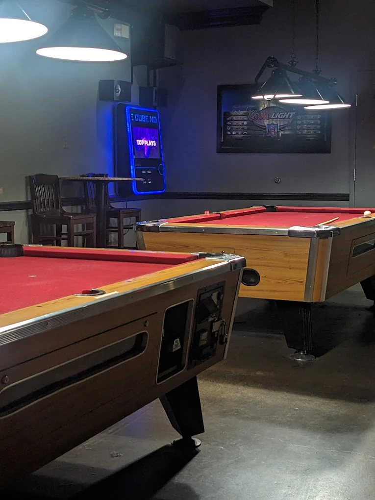 Paradise Pub pool hall exterior/interior