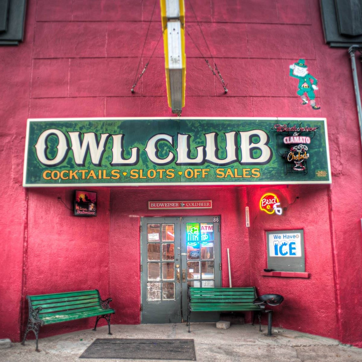 Austin Owl Club pool hall exterior/interior