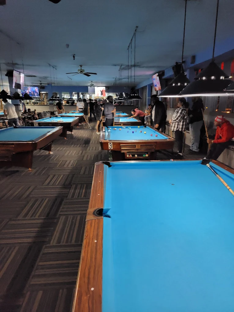 Elite Billiards pool hall exterior/interior