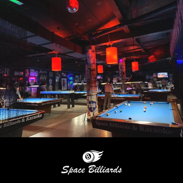 Space Billiard pool hall exterior/interior