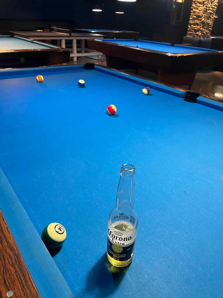 South Beach Astoria pool hall exterior/interior